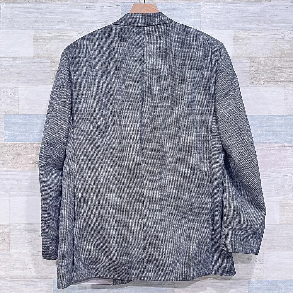 Samuelsohn Tweed Blazer Sport Coat Gray 2 Button Wool Super 110s Mens 40R